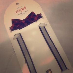 Cat and jack (target) suspenders and bow tie set